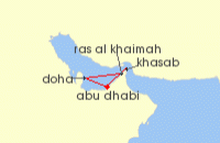 Cruise itinerary map for Celestyal Cruises 4 Night Iconic Arabia – 4Nights (131753)