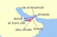 Cruise itinerary map for Celestyal Cruises 7 Night Iconic Arabia – 7Nights (131752)