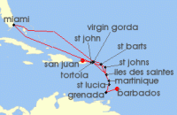 Cruise itinerary map for Explora Journeys 23 Night A Grand Journey into Island Whispers & Beauty-Rich Shores (138755)