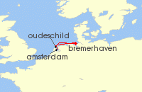 Cruise itinerary map for Phoenix Reisen 4 Nacht Auf Schnupperkurs & Partytorn (102688)