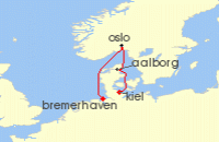 Cruise itinerary map for Phoenix Reisen 4 Nacht Schnupper-Cruise 1 (141515)