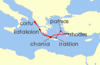 Cruise itinerary map for Marella Cruises 7 Night Iconic Islands (139165)