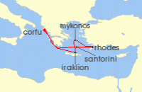 Cruise itinerary map for Marella Cruises 7 Night Iconic Islands (128855)