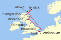 Cruise itinerary map for CFC Croisieres 10 Nuit Highlands écossais et îles du Nord (141636)