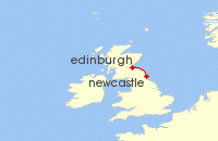 Cruise itinerary map for Fred Olsen Cruise Lines 1 Night One-night sailing (110941)