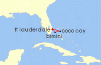 Cruise itinerary map for Royal Caribbean Cruises 4 Night Perfect Day At Cococay & Bahamas (109884)