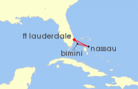 Cruise itinerary map for Royal Caribbean Cruises 4 Night Bahamas Getaway Cruise (103933)