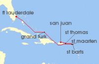 Cruise itinerary map for Silversea Cruises 7 Night Buckeye Cruise For Cancer (134645)
