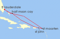 Cruise itinerary map for Holland America Line 7 Night Legendary Rhythm And Blues Cruise #44 (131000)