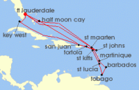 Timetables for Cruises To Basseterre - Ftlauderdale Martinique Stkitts 