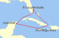 Cruise itinerary map for Celebrity Cruises 6 Night Bliss Cruise (137769)