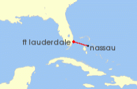 Cruise itinerary map for Royal Caribbean Cruises 4 Night Bahamas Getaway Cruise (6850)