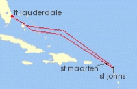 Cruise itinerary map for Celebrity Cruises 7 Night 70s Rock And Romance Cruise (131023)