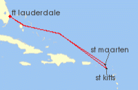 Cruise itinerary map for Celebrity Cruises 7 Night Top Shelf Country Cruise (130999)