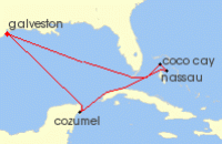 Cruise itinerary map for Royal Caribbean Cruises 8 Night Western Caribbean & Perfect Day (115155)