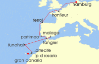 Cruise itinerary map for Phoenix Reisen 14 Nacht uber Pfingsten zu den schonsten Hafen Sudeuropas (135734)