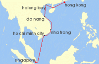Cruise itinerary map for Explora Journeys 10 Night A Journey through Peaceful Shores & Cultural Gems (17055)