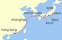 Cruise itinerary map for Explora Journeys 9 Night A Journey from Glittering Horizons to Island Serenity (142152)