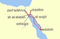 Cruise itinerary map for Explora Journeys 9 Night A Journey of Ancient Arabian Wonders & Modern Marvels (142049)