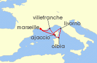 Cruise itinerary map for CFC Croisieres 5 Nuit Escapade Impériale (140734)