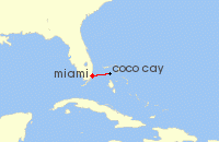 Cruise itinerary map for Royal Caribbean Cruises 3 Night Perfect Day Getaway Cruise (121148)