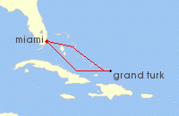 Cruise itinerary map for Royal Caribbean Cruises 4 Night Caribbean Getaway Cruise (18617)