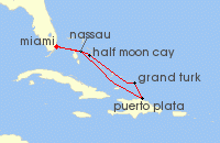 Timetables for Cruises To Half - Miami Halfmooncay Grandturk 1
