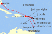 Cruise itinerary map for Explora Journeys 15 Night An Extended Journey of Idyllic Coves and Captivating Cultures (129580)