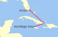 Cruise itinerary map for Norwegian Cruise Line 5 Night Rock The Bells Cruise (142400)