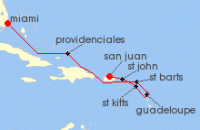 Cruise itinerary map for Explora Journeys 8 Night A Journey through Majestic Island Paradises & Radiant Cultures (138368)