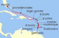 Cruise itinerary map for Explora Journeys 15 Night An Extended Journey from Sophisticated Harbours to Sun-Soaked Horizons (138753)