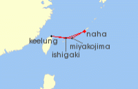 Cruise itinerary map for MSC Cruises 4 Night Asia (119565)
