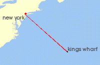 Cruise itinerary map for Royal Caribbean Cruises 5 Night Bermuda Cruise (110)