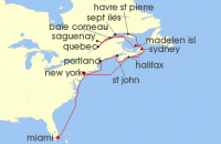 Cruise itinerary map for Explora Journeys 18 Night An Extended Journey of Untamed Splendour & Iconic Cities (138695)