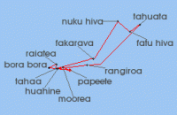 Cruise itinerary map for Silversea Cruises 14 Night Papeete (Tahiti) To Papeete (Tahiti) (138787)