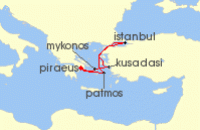 Cruise itinerary map for Explora Journeys 7 Night A Journey through Legendary Marvels & Cultural Fusion (128771)