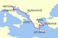 Cruise itinerary map for Explora Journeys 7 Night A Journey Through Ancient Stories, Isles & Eternal Seas (142061)