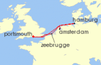 Cruise itinerary map for Virgin Voyages 7 Night Virgin Voyages Comedy Fest from the UK (125824)