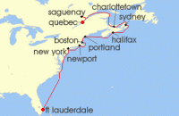 Cruise itinerary map for Princess Cruises 13 Night Canada & Colonial America (138513)