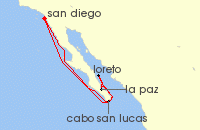 Cruise itinerary map for Holland America Line 7 Night JoCo Cruise (127165)