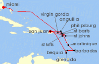 Cruise itinerary map for Explora Journeys 15 Night An Extended Journey through Spectacular Nature and Historic Wonders (129668)