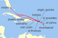 Cruise itinerary map for Explora Journeys 16 Night An Extended Journey of Dazzling Skylines & Wildlife Exploration (138124)