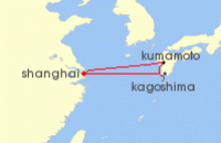 Cruise itinerary map for Royal Caribbean Cruises 5 Night Kumamoto & Kagoshima Cruise (119529)