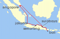 Cruise itinerary map for Explora Journeys 9 Night A Journey of Urban Adventures & Enchanting Scenery (142009)