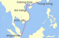 Cruise itinerary map for Explora Journeys 7 Night A Journey of Emerald Waters & Living Heritage (129426)