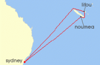 Cruise itinerary map for Carnival Cruises 7 Night Rock The Boat 2026 (142402)