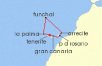 Cruise itinerary map for Marella Cruises 7 Night Atlantic Islands (137898)