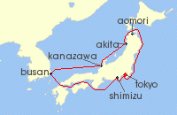 Cruise itinerary map for Explora Journeys 9 Night A Journey through Mountain Mystique & Timeless Treasures (142064)