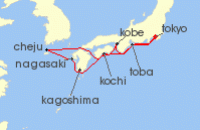 Cruise itinerary map for Explora Journeys 9 Night A Journey of Flourishing Culture & Captivating Landscapes (142066)