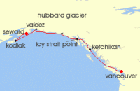 Cruise itinerary map for Explora Journeys 7 Night A Journey of Ocean Calm & Timeless Natural Wonder (136568)